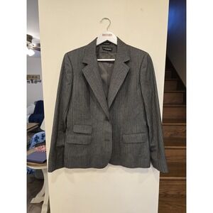 Harve Benard Petite 100%‎ Wool Two-Button Pinstripe Blazer/Jacket 12